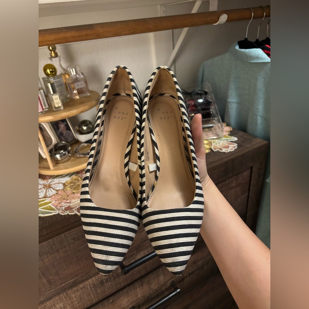Striped heels